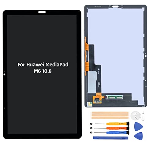 A-MIND for Huawei MediaPad M6 10.8 Screen Replacement SCM-AL09 LCD Display Touch Digitizer Full Assembly with Repair Tool Kits(Black)