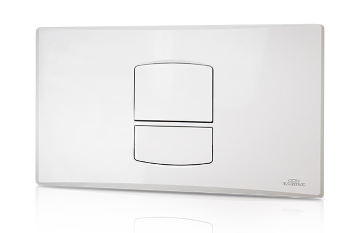Placa Pulsador Cisterna BLANCO ITAKA DUO | Compatible con todos los casetes Kariba modelo 6E y 9.0