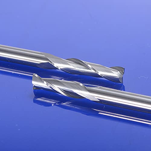 HOZLY CNC Router Bits Set 1/8" Shank, Two Flutes Upcut Spiral (CED: 1mm 1.5mm 2.0mm 2.5mm 3.175mm), Carbide End Mill for PVC Wood Carving Engraving MDF Cutting, 10 PCS - Image 5
