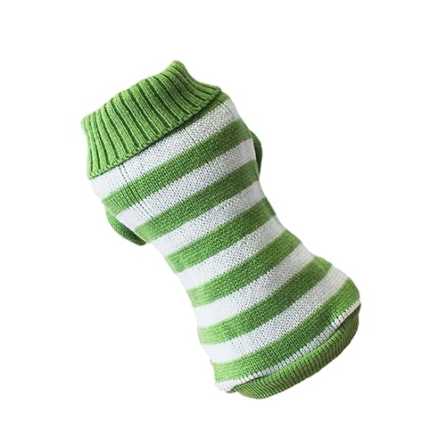 Suéter para perro Toddmomy a rayas verde
