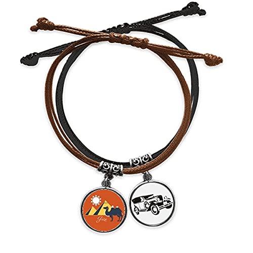 Bracelet Égypte pyramide en cuir pour votre look voyageur décontracté