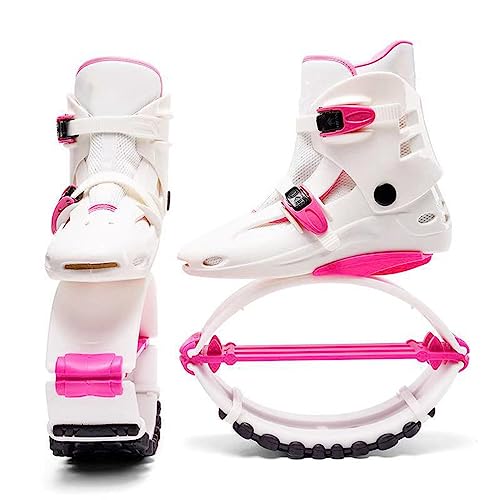 Kangaroo jumping shoes con sistema de rebote estable en color blanco y rosa 4