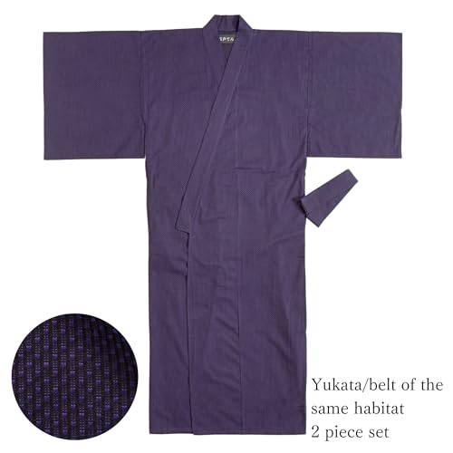 [Edoen] Japan YUKATA Kimono quilted Sashiko Men's3
