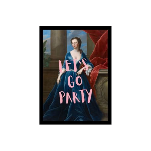 Image of BLINKART Framed Photo - Lets Go Party | Altered Art Theme | Motivational & Inspirational Wall Art Poster for Home, Bedroom, Living Room, Office, Hotel & Gifting - 12x8 Inch