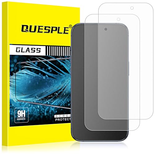 QUESPLE [2 Stück] Matt Panzerglas für iPhone 15 Pro Anti-Fingerabdruck Blendschutz Matte Schutzfolie Anti-Kratzen Ultra-klar Gehärtetem Glas Displayschutzfolie