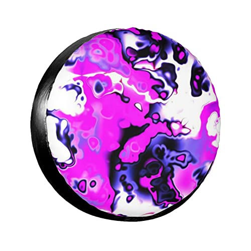 747 Rueda Protector Púrpura Rosa Blanco Y Negro Resumen Weatherproof Fundas De Rueda Impermeable Funda Protectora para Coches Casas Rodantes Remolques 14inch