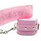 Plüsch Handschellen Fußschellen Bondageset Einstellbar Leder Bondage Set Erotik Handfesseln SM Sex Spielzeug für Paare [2 Pack] (Rosa)