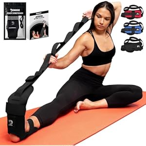 DMOOSE Calf Stretcher & Foot Stretcher for Plantar Fasciitis – Hamstring Stretcher Yoga Stretching Strap for Achilles Tendonitis, Leg Stretcher Ligament Stretching Belt for Pain Relief, Dancers & Yoga