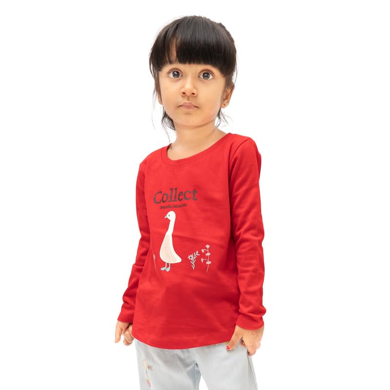 Image of Real Basics Girls Regular Fit Full Sleeves Tshirt (Pack of 2)