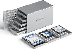 Yottamaster 5 Bay External Hard Drive Enclosure, Aluminum USB C 3.5