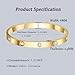 Gold Love Bangle Bracelet, Stainless Steel Bangle Bracelets for Women Cubic Zirconia Friendship Hinge Jewelry, Birthday Mother's Day Graduation Gifts for Her Women Wife Daughter Friends