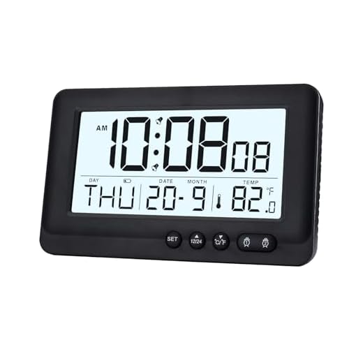 Battery Operated Digital Clock,Long Battery Life for 12 Months and More,Simple Alarm Clock for