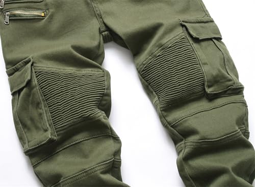 Jeans para hombre slim fit color verde talla 32 miniatura 2