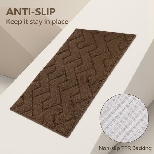 Image of hicorfe Kitchen Runner Rug,20 inchx59 inch+20 inchx32 inch Kitchen Set,Non-Slip Kitchen Mat