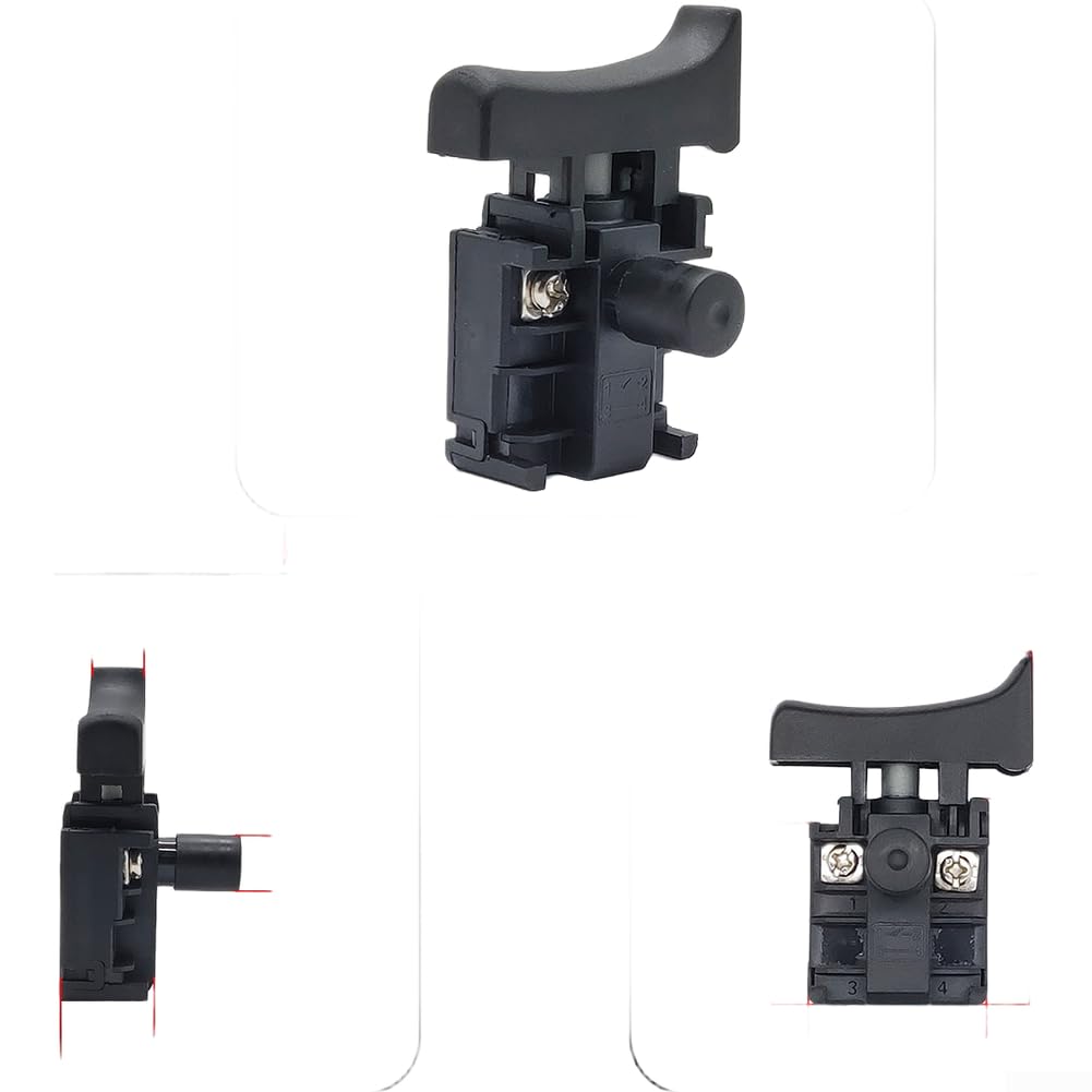 Bouton d'interrupteur d'alimentation de tronçonneuse sans balais pour scie électrique de 15,2 cm et 20,3 cm, pièce de rechange en métal et plastique avec commande latérale