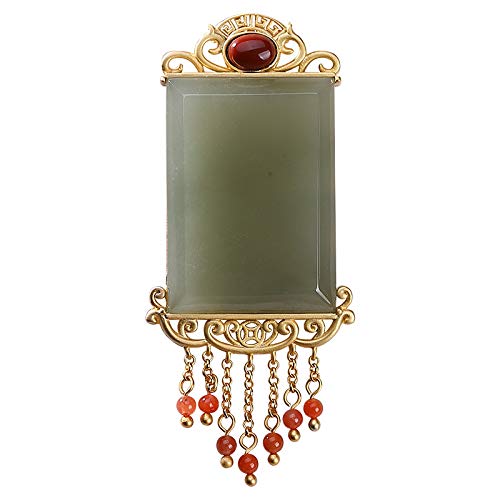 Sautoir chaîne de pull argent 925 avec pendentif pompon jade Hetian saphir