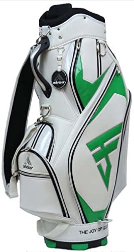 advisor ゴルフバッグ ADB-1201 ホワイト/グリーン Amazon | アドバイザー 8.5型 キャディバッグ ADB-1201