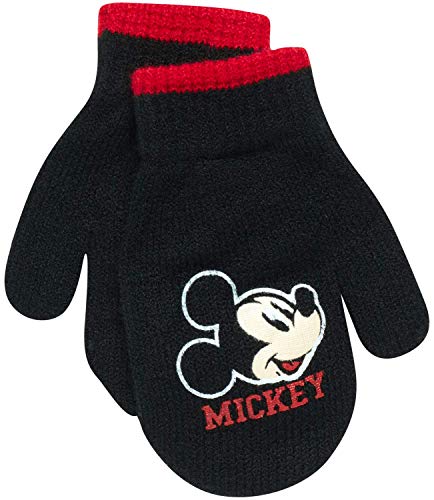 Image of Disney Little Boys Mickey Mouse Hat and 2 Pair Gloves or Mittens Cold Weather Accessory Set, Ages 2-7