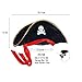 Vegove Kids Pirate Hats Set with Eye Hook Patch Toy Plush Parrot & Sword Halloween Hat Parties Costume (Set 1)