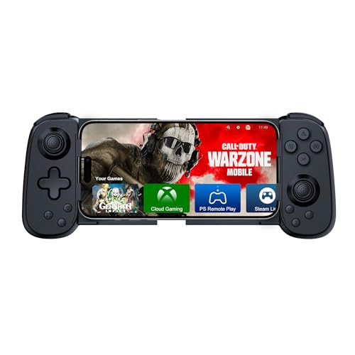 Joso Phone Controller für iPhone/Android/PC, Wireless Controller für PS4/PS3/Switch Direct Play, Cloud Game Controller für Xbox, PlayStation, PC, Bluetooth Gamepad Joystick Play COD, Genshin, Diablo