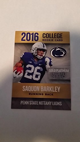 Saquon Barkley 2016 Rookie Card Gold Platinum Penn State Heisman