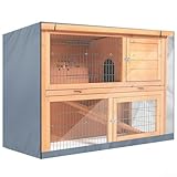 Protection toutes saisons : cette housse à deux étages offre un confort tout au long de l'année à vos lapins, les isolant efficacement pendant les étés chauds et les hivers froids, améliorant leur environnement de vie général.