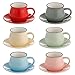 Produktbild Winlauyet 6 Set Keramik Kaffeetasse Elegante Espresso Teetassen mit Untersetzer Mug Set mit Geschenkbox