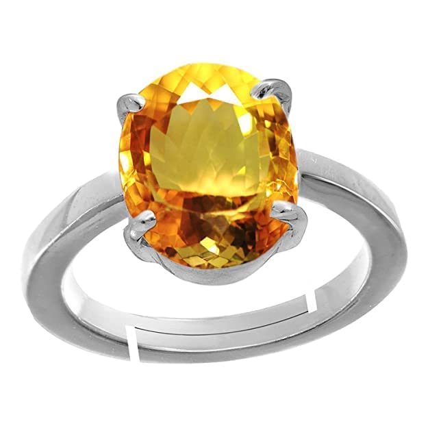 ANUJ SALES 13.25 Ratti Citrine Ring Sunela Certified Natural Original Oval Cut Precious Gemstone Citrine Silver Plated Adjustable Ring Size 16-46, For Unisex-Adult - Free Size (B0BYZV9S73) Amazon Price History, Amazon Price Tracker