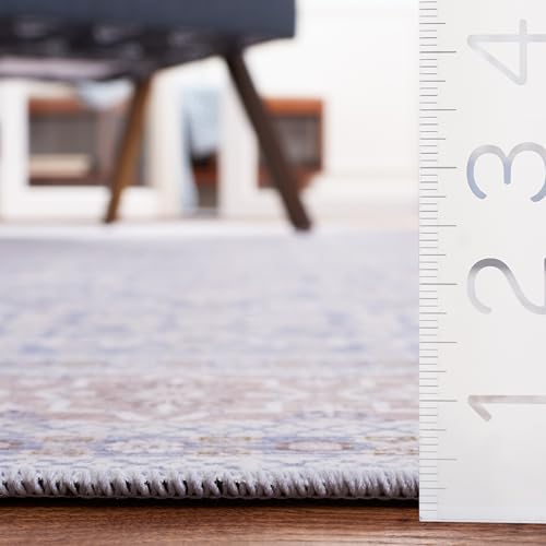 Tapete cuadrado washable Safavieh 4 pies Blue & Rust miniatura 2