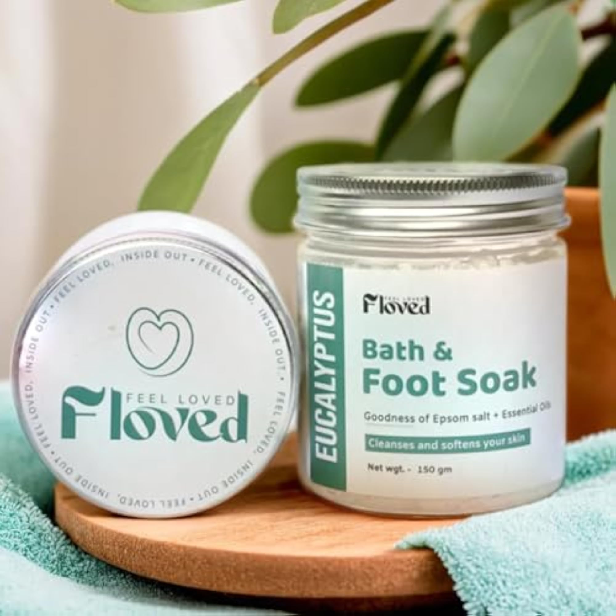 Skin Care Kit with Epsom Salt and Peppermint Foot Balm
