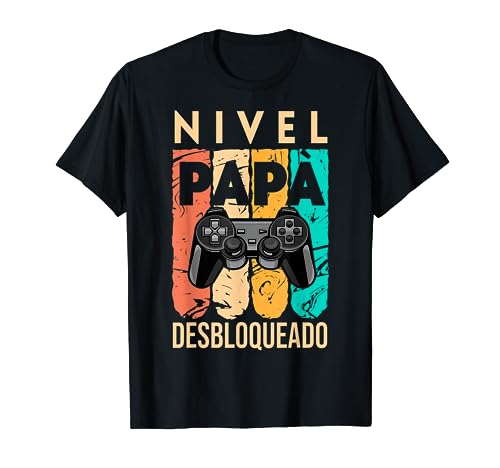 Nível pai desbloqueado presente para o futuro pai Gamer t-shirt, Preto, S