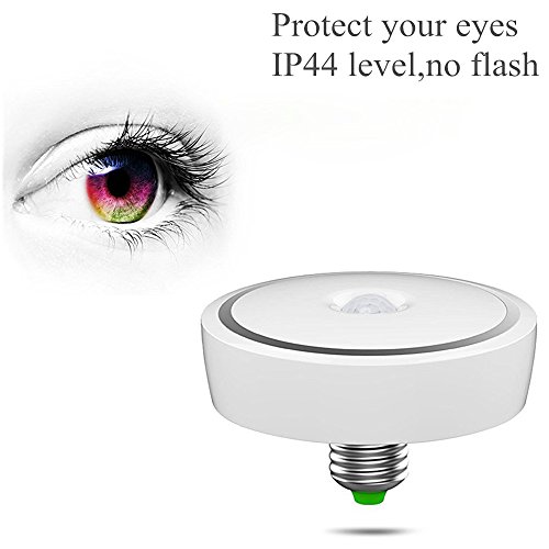 Preisvergleich Produktbild E27 12W 24 LED Deckenleuchten, Glühlampen Äquivalent, PIR Infrarot-Bewegungsmelder Energiesparlampe für Bad, Küche, Flur (Cool White)