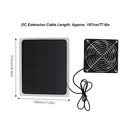 Solarpanel Lüfter Kit, 10 W Solar Panel Fan Kit, Solarmodul Ventilator Kit, Abluftventilator für Gewächshäuser, Solar… – Bild 7