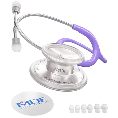 MDF Instruments MD One Fonendoscopio doble cabeza de acero inoxidable   GarantÃa de por vida & Programa piezas gratuitas de por vida MDF77707 (Morado Pastel)