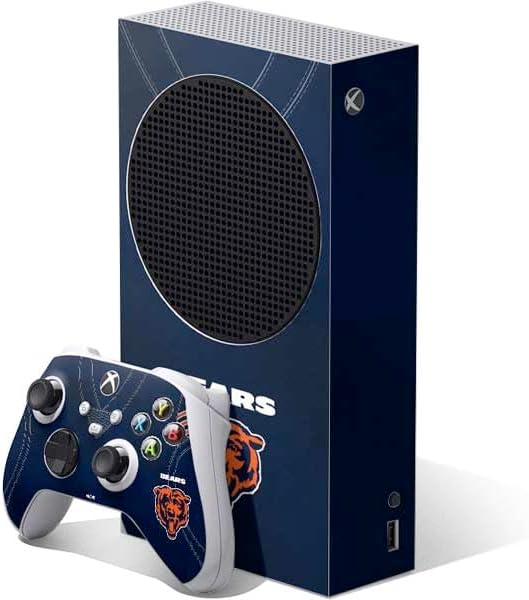 Skinit Decal Gaming Skin Compatible with Xbox Series S Bundle - Officially Licensed NFL Chicago Bears Black & White Design