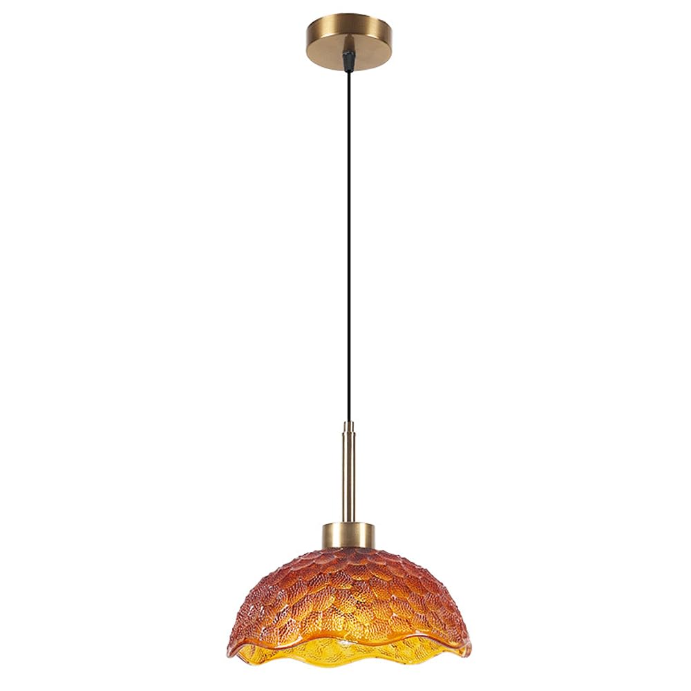 Suspension en verre marron éclairage salle à manger vintage chambre cuisine