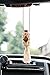 Dahey Mini Macrame Hanging Bottle Car Charms Rear View Mirrior Car Ornament Boho Decor Waxed Rope Wrapped Hanging Bottle for Car Home
