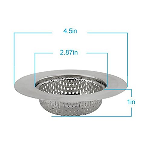 Colador de acero inoxidable para cocina, 2 piezas 4.5" miniatura 5