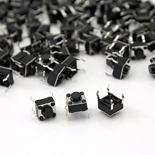 Interruptor de boton tactil para arreglar mandos y paneles pulsador dip de 6x6x5mm y 4 pines 3