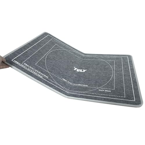 TELY(テリー) 折りたたみ式ジグソーパズルボード - 頑丈なハードフェルト 滑り止め表面 ポータブル&軽量 最大1000ピースに対応 グレーのパズルマット テーブル、ラップ、パズルスタンド用 (グレー)