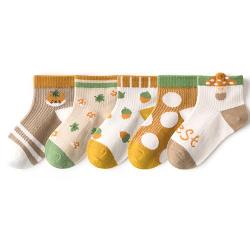 Ankle Socks for Boys Girls Thin Eyelet Mesh Socks 5 Pairs 1-12 Years