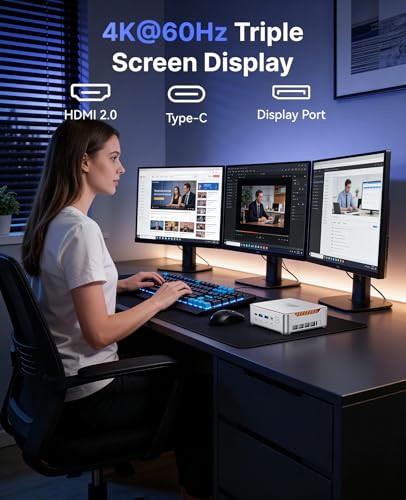 Image of KAMRUI Hyper H2 Mini Gaming PC 14th Gen Intel Core i9-14900HX Mini PC(24C /32T, Up to 5.8GHz) 32GB DDR4(Expandable) 1TB SSD Mini Desktop Computers, HDMI+DP+USB-C /Triple 4K Display /WiFi6E /BT5.2 /VESA