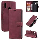 Klapphülle fürs Handy Wallet Case Compatible with Huawei P20 Lite / Nova 3e Fall, Folio Kickstand-Kartensteckplatz, magnetisch Pu. Leder schützen Folio-Abdeckung [RFID Blockierung] Schutzfall Handysch