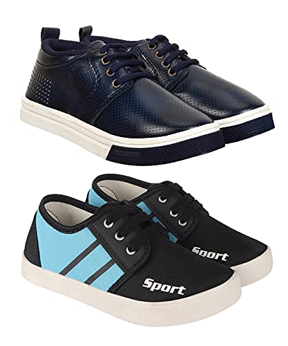 Image of Camfoot Kids & Boys (1101-9078) Multicolor Casual Stylish Sports Shoes (Set of 2 Pair)