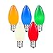 Novelty Lights C9 Multicolor Ceramic Christmas String Lights - Indoor/Outdoor Light Set w/ 125 Opaque Bulbs for Christmas Tree, Patio, Wedding Decor, and More - (Green Wire, 100' Long)