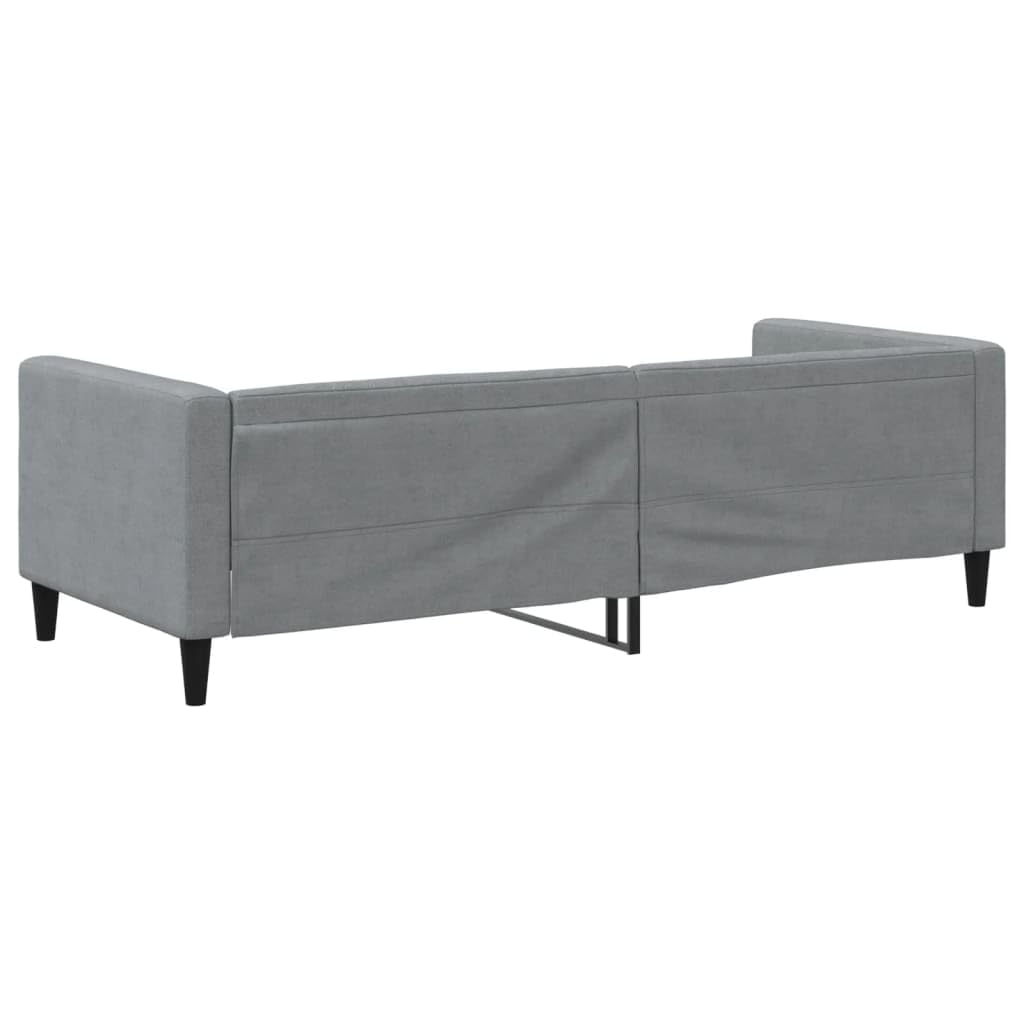 Brokky 353993 Letto da Giorno Grigio Chiaro 90x190 cm in Tessuto Divano Letto,Giroletto, Singolo, Matrimoniale, Moderna