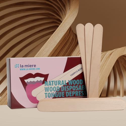 la miere 100p wood tongue depressors non-sterile large applicator sticks 634 tongue depressors wood non-sterile