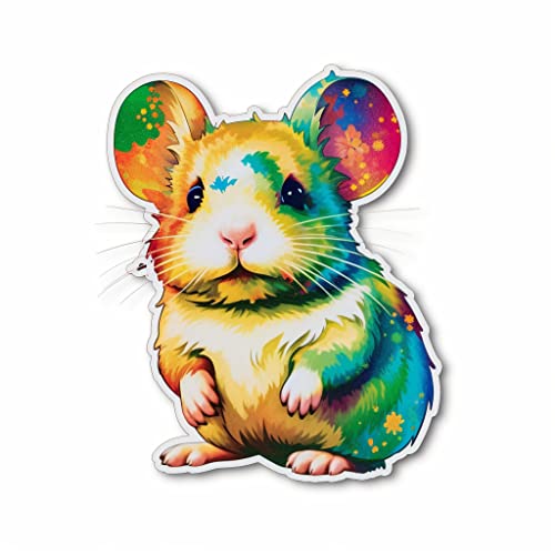 Image of Yoonek Graphics Hamster Vinyl Decal Sticker for Car, Laptop, Tumbler, More. #005631
