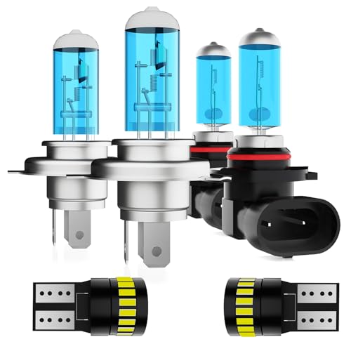 Image of Upgraded Halogen Headlight License Plate Lights Fit For Toyota Tundra 2000-2006,9003 /H4 /HB2 High /Low Beam 9006 /HB4 Fog Lights High+License Plate Lights,Plug n Play,6-Pack