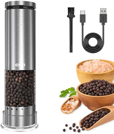 Electric Salt and Pepper Grinder Set Rechargeable, Automatic Salt...